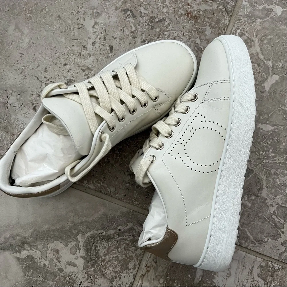 Salvatore Ferragamo Pierre Bicolor Sneakers (Made in Italy) Size 6C EXCELLENT!
